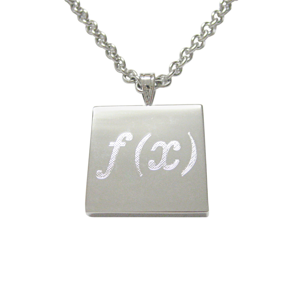 Etched Mathematical Function Of X Pendant Necklace - image 1